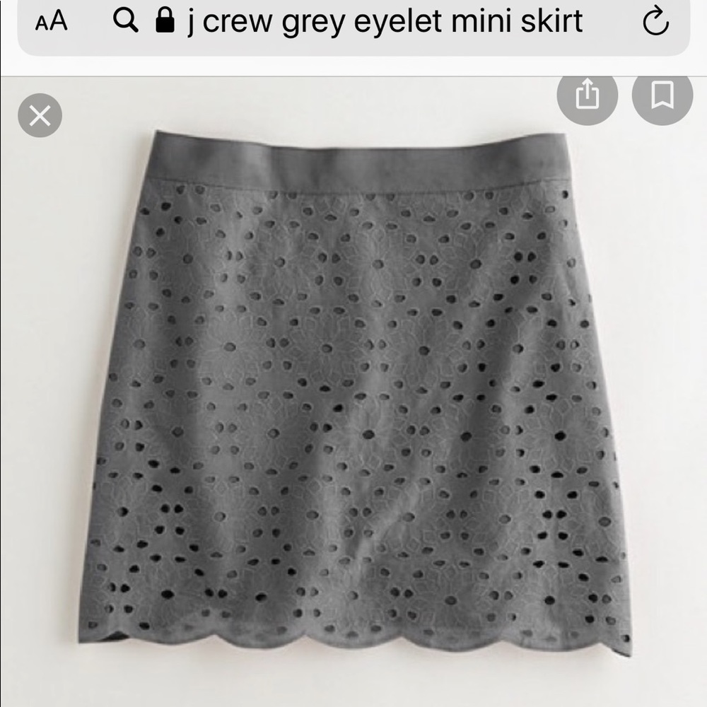 J Crew eyelet miniskirt